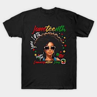 Juneteenth Queen Freedom Day African American June 19th T-Shirt